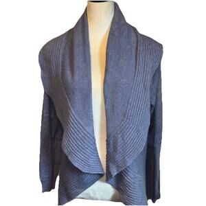 Johnstons of Elgin Shaw Sz S Cashmere Open Front Cardigan Lilac Purple Sweater